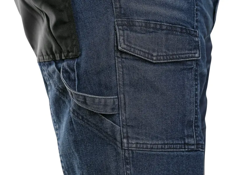 Kraťasy jeans CXS MURET, pánské, modro-černé, vel. 50